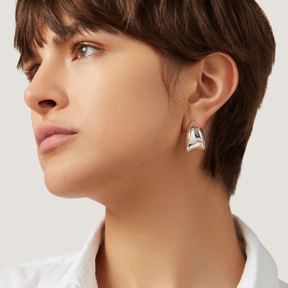 Jenny Bird Nouveaux Puff Earrings - Silver - Picture 4 of 9